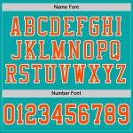 Custom Aqua Orange-White Mesh Authentic Football Jersey