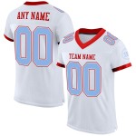 Custom White Light Blue-Red Mesh Authentic Football Jersey Custom White Light Blue-Red Mesh Authentic Football Jersey