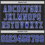 Custom Black Royal-White Mesh Authentic Football Jersey