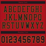 Custom Red Black-Old Gold Mesh Authentic Football Jersey