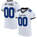 Custom White Royal-Black Mesh Authentic Football Jersey Custom White Royal-Black Mesh Authentic Football Jersey