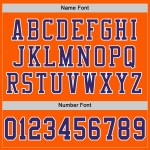 Custom Orange Purple-White Mesh Authentic Football Jersey